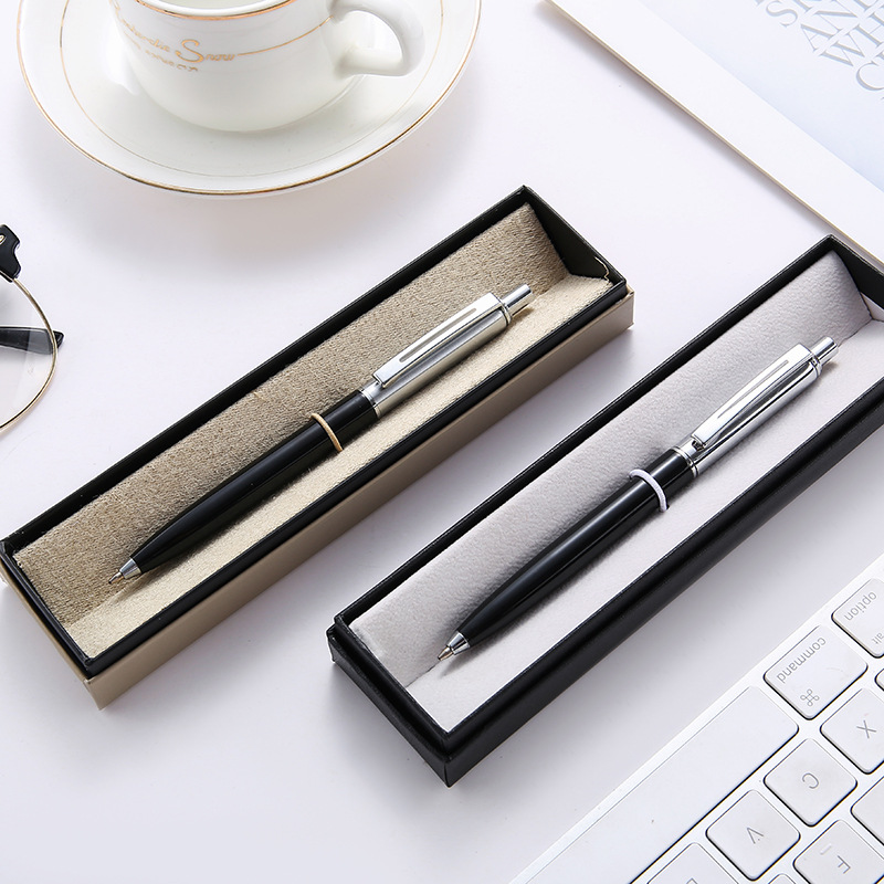 Simple Color Matching Metal Ball Point Pen Business Office Student Stylus Push Oily 1.0mm Signature Pen