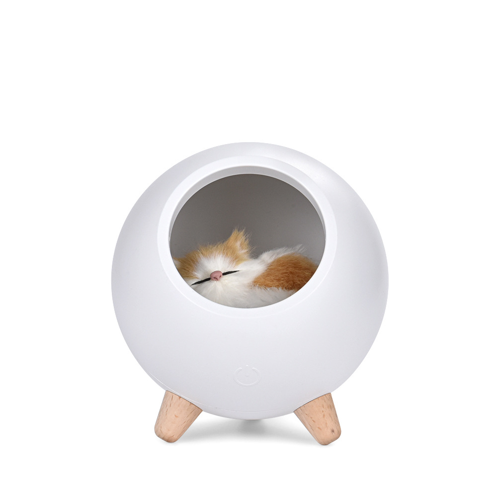 Creative Cute Pet Night Light Bluetooth Speaker Gift Decoration Dormitory Bed Good-looking Eye Protection Ambience Light Small Night Lamp