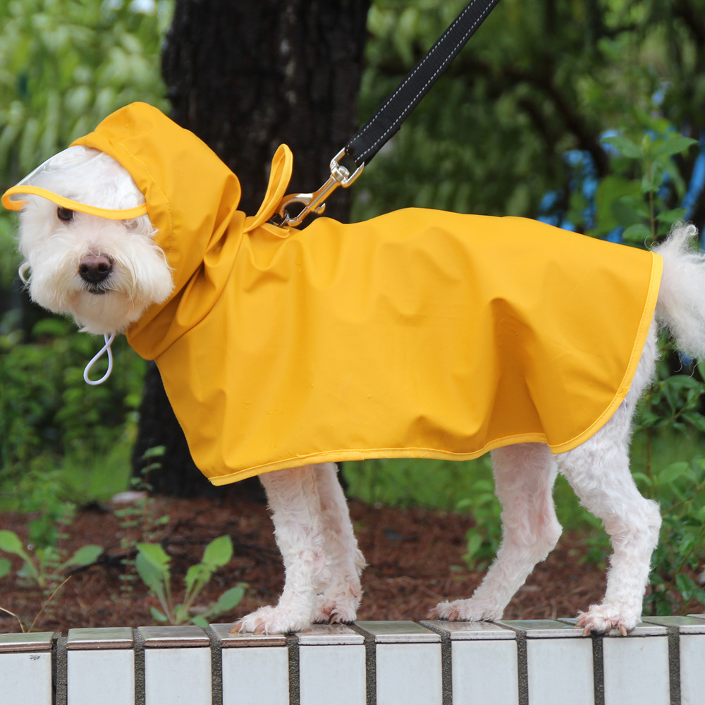 宠它泰迪柯基金毛宠物衣服蛋黄侠护肚子狗狗雨衣大型犬PU狗用品