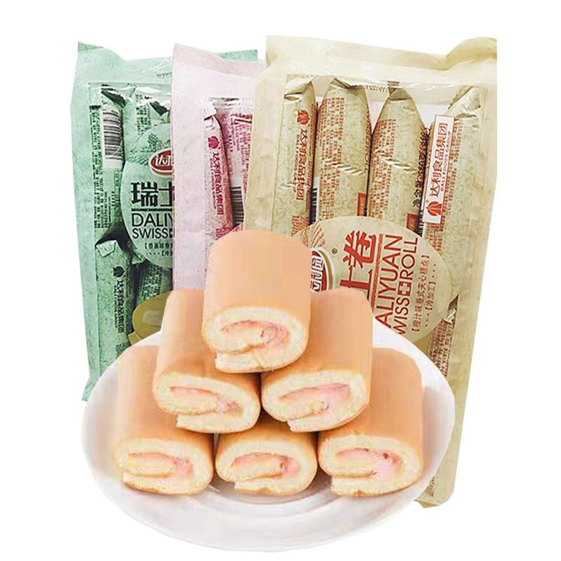 达利园160g/8枚瑞士卷夹心糕点办公室休闲面包零食 食品批发包邮