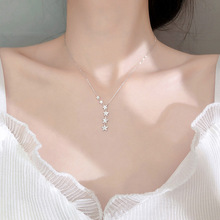 925镀银闪钻星星项链简约气质甜美设计感仙气女锁骨链韩版