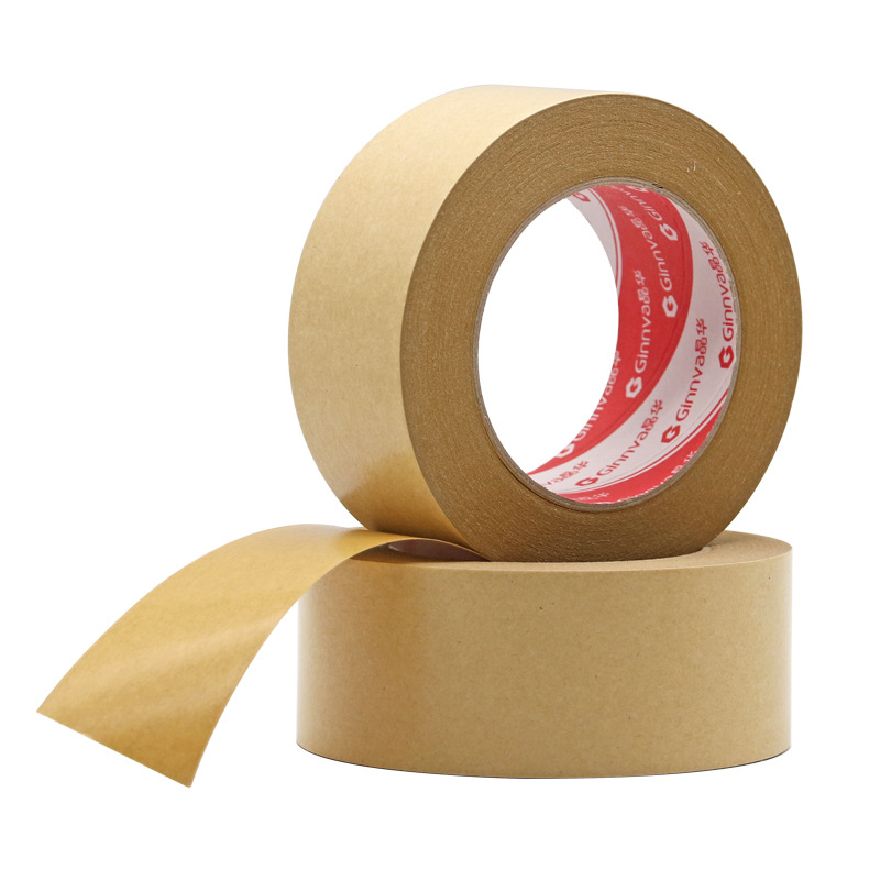 Hot Melt Kraft Paper Tape Multi-Specification 50 M Long Waterproof Pitched Kraft Paper Sealing Packing Tape