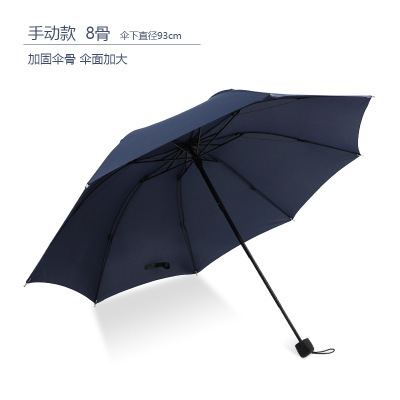 Umbrella Large Ten-Bone Folding Double Business Rain Sun Umbrella Sun Protection Umbrella Advertising Printing Large Wholesale