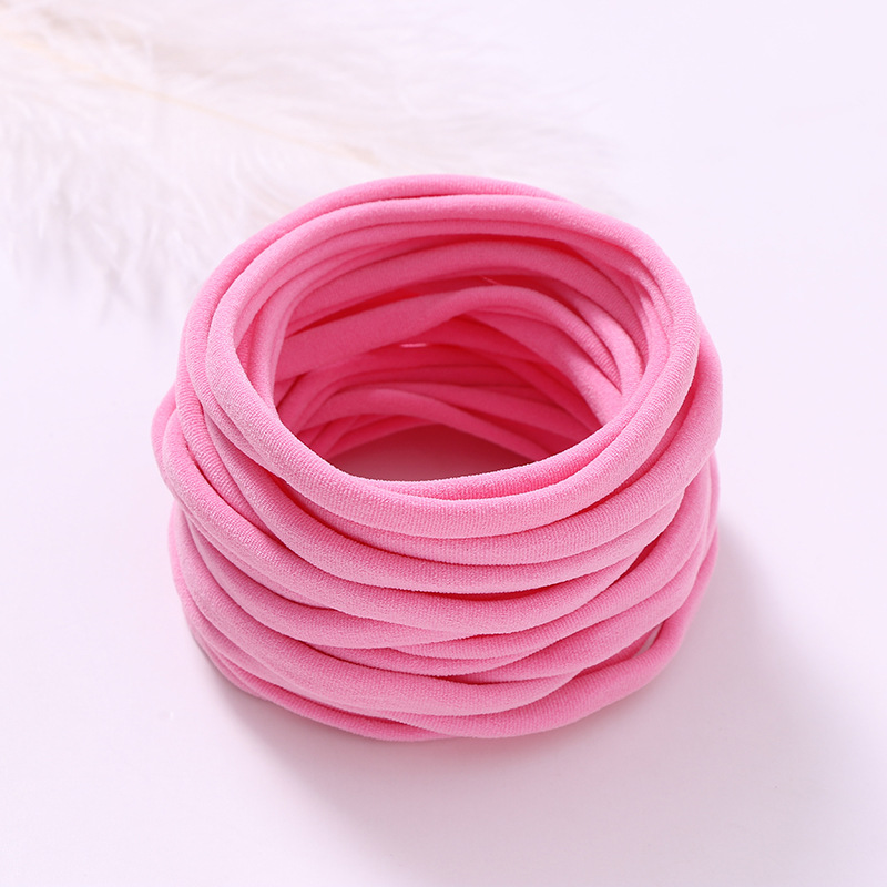 European and American Ins Seamless Nylon Fine Hair Band Children's Hair Ring Handmade DIY Baby Headband Baby Soft Headdress Accessories