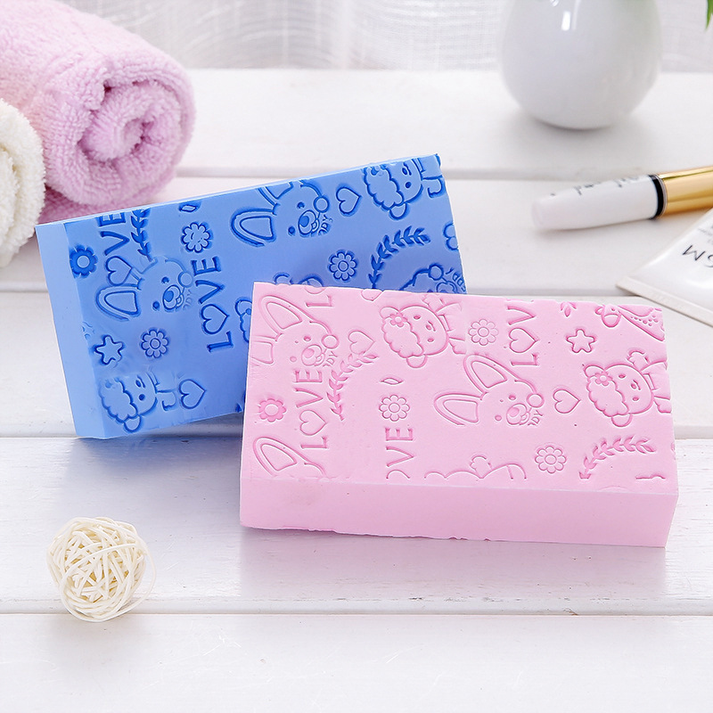 New Cartoon Bath Sponge High-Density Printing Children's Rub-Free Bath Towel Home Bath Dusting Artifact