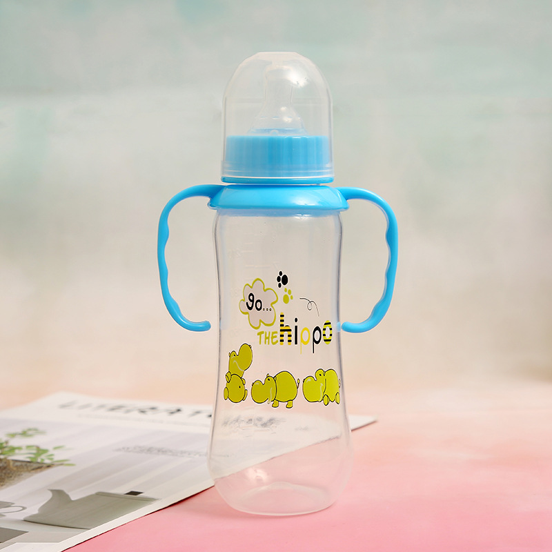 Foreign Trade Newborn Baby Pp Plastic Shatter Proof Feeding Bottle 250ml Feeding Bottle Cross-Border Wholesale