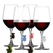 新款创意动物考拉酒杯区分标记欧美硅胶树袋熊红酒杯标识器记号