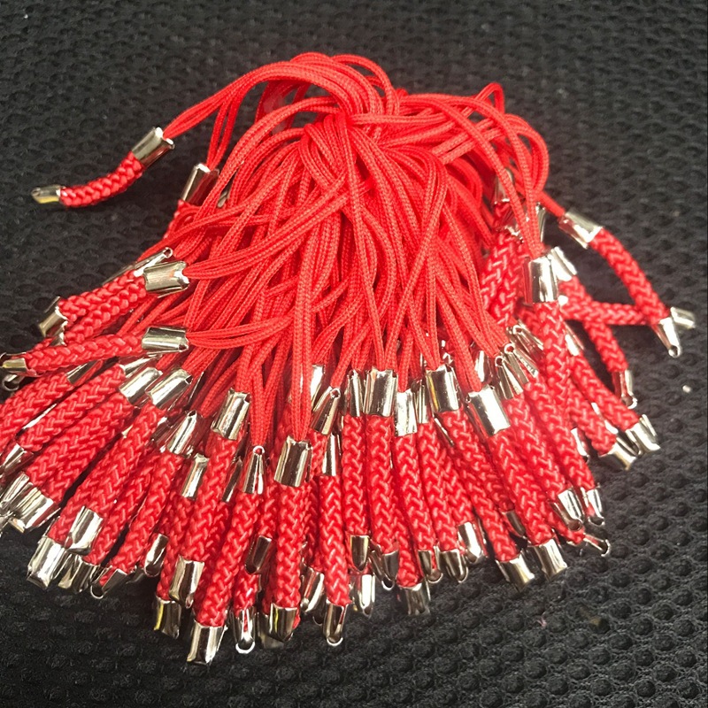 黑色红色彩色玉米线双夹手机绳编织挂绳挂链diy饰品配件短手机链