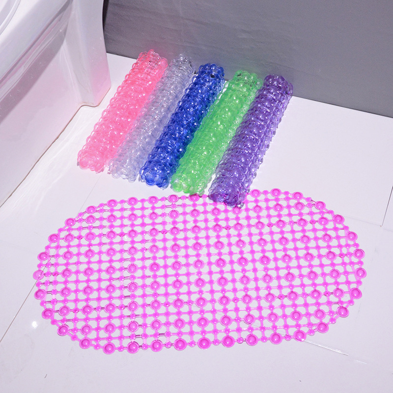 Bathroom Non-Slip Mat Carpet Bath Shower Room Floor Mat Bathroom Bathroom Waterproof Plastic Floor Mat with Suction Cup