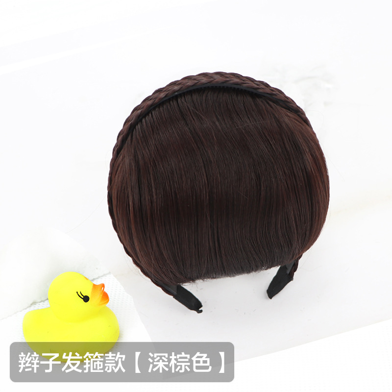 Factory Wholesale Hand Woven Air Bangs Wig Set Real Human Hair Bang Wig Mini Thin Straight Bangs Hair Piece
