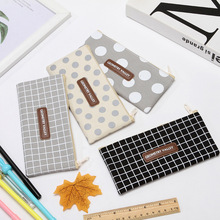韩国小清新创意简约笔袋学生文具袋女大容量铅笔袋帆布袋笔盒文具
