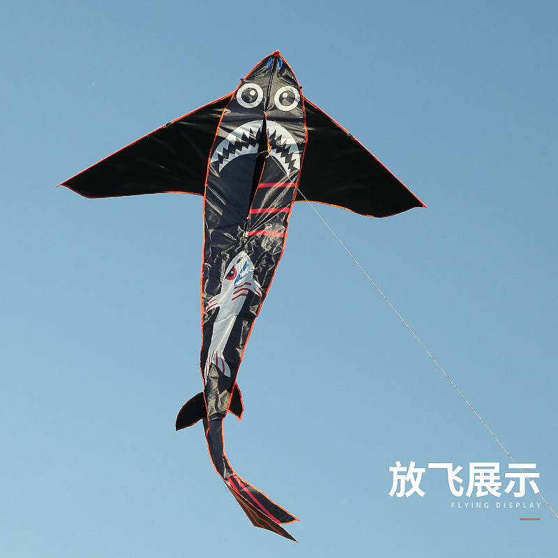 1.8 M Adult Outdoor Sports Large Cartoon Kite Bright Cloth Mother Shark Kite Square Stall