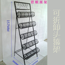 厂家批发铁质单面五层头扣架 箍发箍展头示架 地摊饰品货架可拆卸