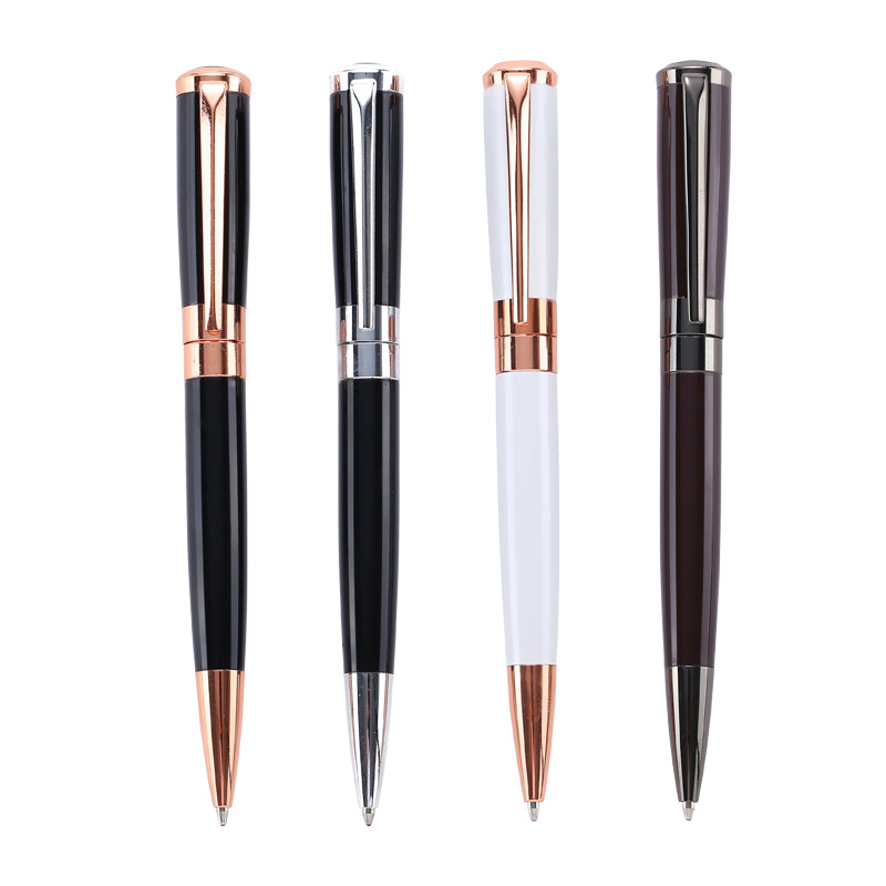 High Quality Rotary Metal Gift Ballpoint Pen Heavy Hand Feeling Business Office Medium Oil Pen Wholesale Laser Printing