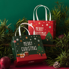 圣诞树纸袋包装手提铆钉围巾手套礼品袋节日商务新年贺卡礼盒套装