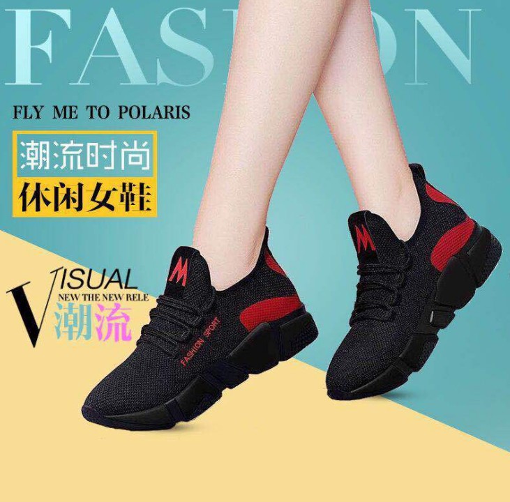 Factory Supply Spring and Autumn New Korean Style Stylish Women's Shoes Leisure Sports Student Shoes Travel Shoes