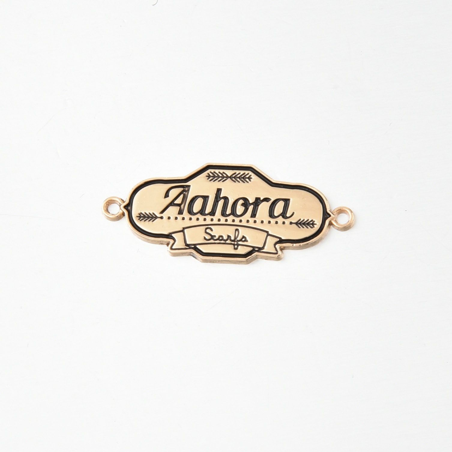 Adjustable Sweater Decorative Hardware Trademark Name Plate Die Casting Zinc Alloy Stitching Metal Badge Metal Tag Logo Laser