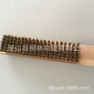 现货毛刷 木柄铜丝刷 钢丝刷  除锈 去毛刺优选