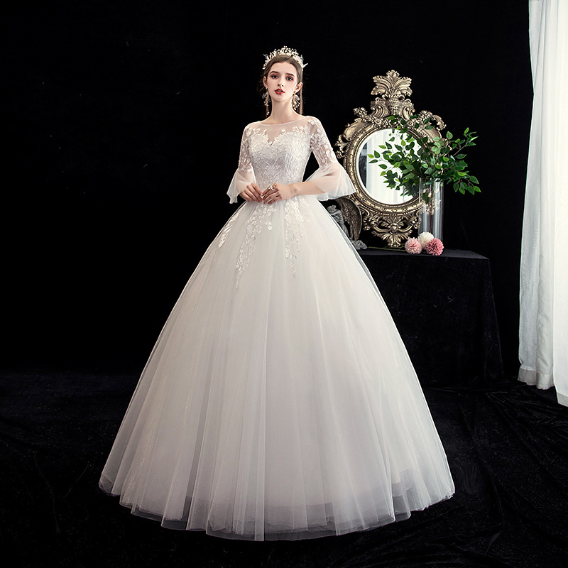 轻婚纱2024新款新娘结婚纱公主显瘦森系法式超仙蓬蓬裙小个子 H22