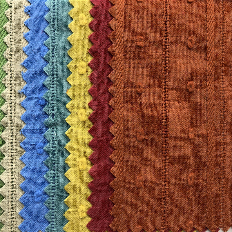 全棉提花条纹洗水布 纱罗剪花面料 女装衬衫面料 裙子童装面料