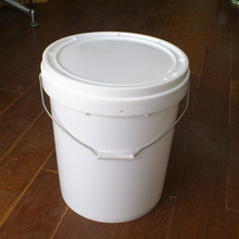 供应压盖涂料桶  白色化工桶 螺旋盖塑料桶1-35L