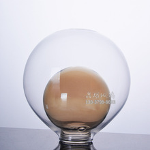 批发简约内镀色外透明双层玻璃球灯罩 G9螺牙玻璃球灯罩 灯具灯饰