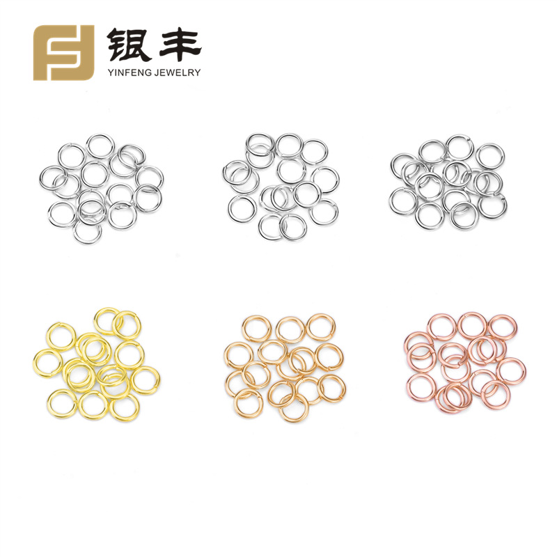 s925 sterling silver broken ring closed ring bracelet connecting ring diy ornament accessories factory wholesale gold plated