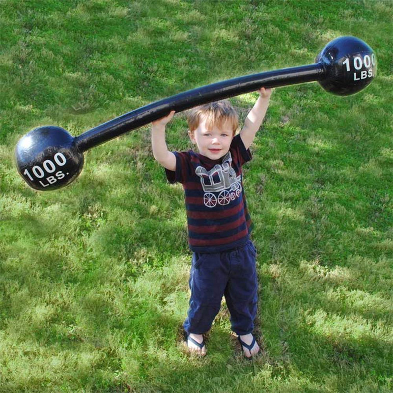 Factory in Stock Inflatable Thickened PVC Barbell Party Gathering Entertainment Props Dumbbell Children Parent-Child Sports Toys