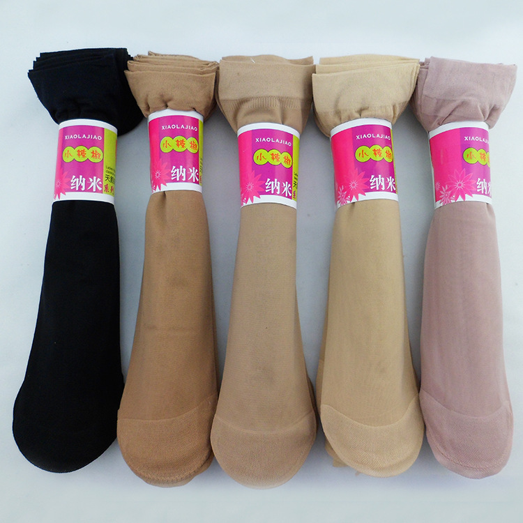 factory summer women‘s thin cored silk pepper short stockings wear-resistant reinforced anti-release steel wire socks wholesale