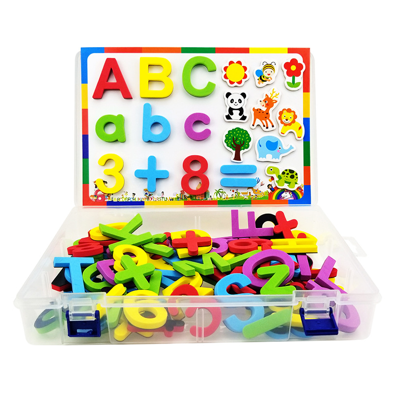 Magnetic English Alphabet Sticker Magnetic Digital Refridgerator Magnets Educational Children's Toys Kindergarten Baby Early Education Teaching Aids