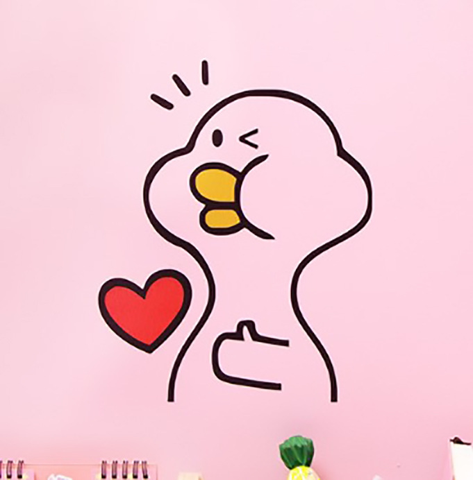 批发个性网红加油鸭小黄鸭创意家居卫生间马桶空间装饰防水墙贴