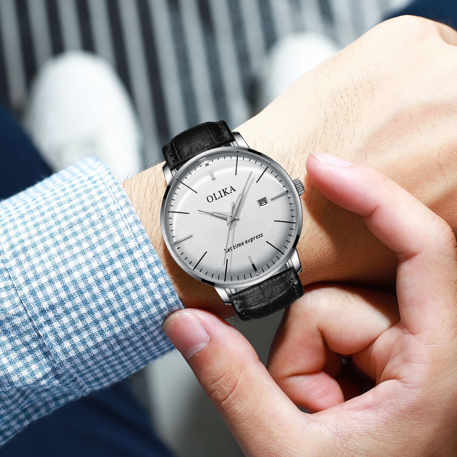 Swiss Brand Watch Men's Waterproof Non-Mechanical Automatic Arc Quartz Watch Men Sports Men Gift Watch