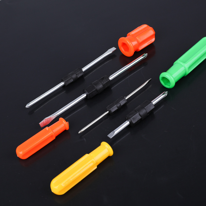 Factory Customized Dual-Use 3-Inch 4-Inch Screwdriver Single Use Cross Word Yellow Dual-Use Screwdriver Chrome Plated Screwdriver Set