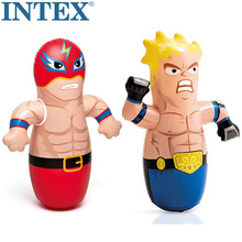 原装正品INTEX人偶不倒翁儿童充气玩具3D益智拳击袋水底44672