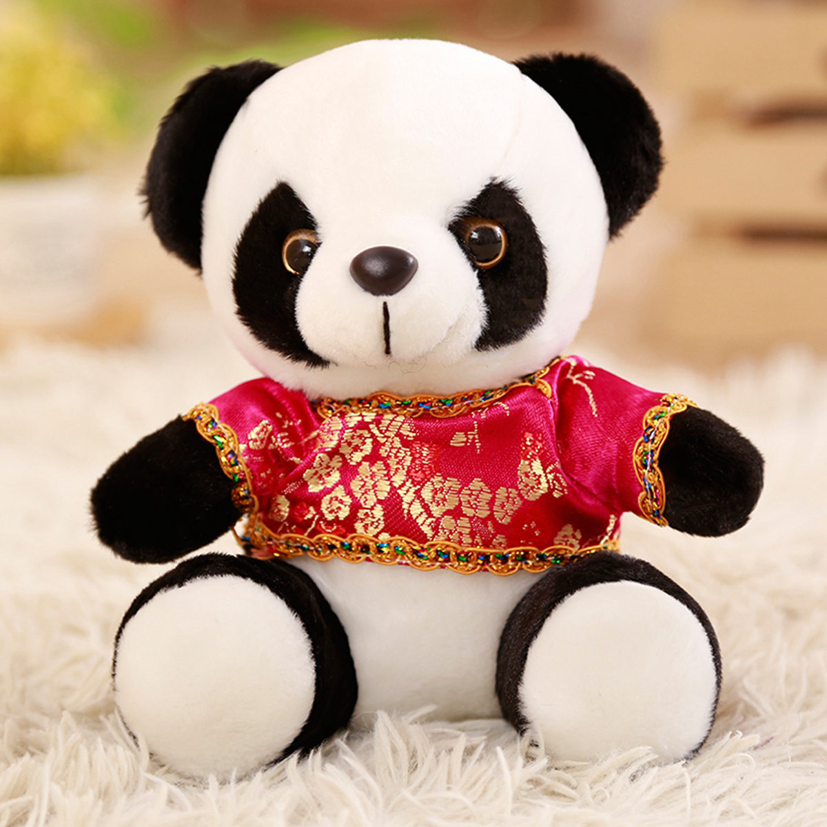 唐装熊猫外贸毛绒玩具卡通亚马逊公仔玩偶小熊猫娃娃礼品生日礼物