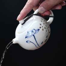 玲珑镂空小茶壶泡茶壶陶瓷单壶家用功夫茶具单个日式白瓷西施壶