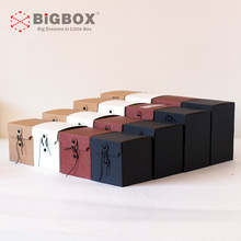 花茶包装盒礼品盒厂家牛皮纸红茶叶盒牛皮纸麻绳折盒瓦楞翻盖折盒