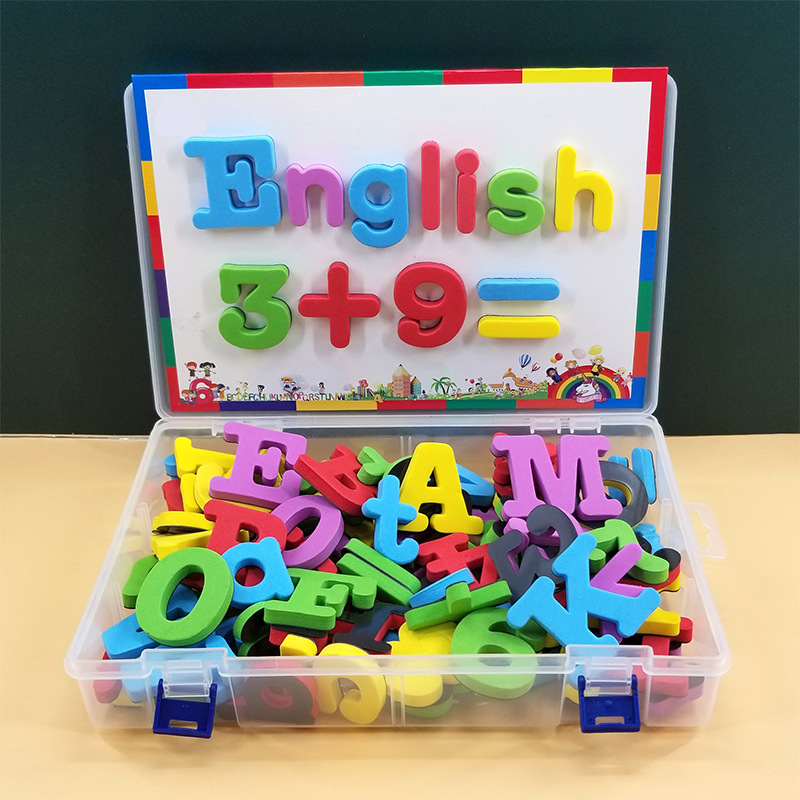 Magnetic English Alphabet Sticker Magnetic Digital Refridgerator Magnets Educational Children's Toys Kindergarten Baby Early Education Teaching Aids