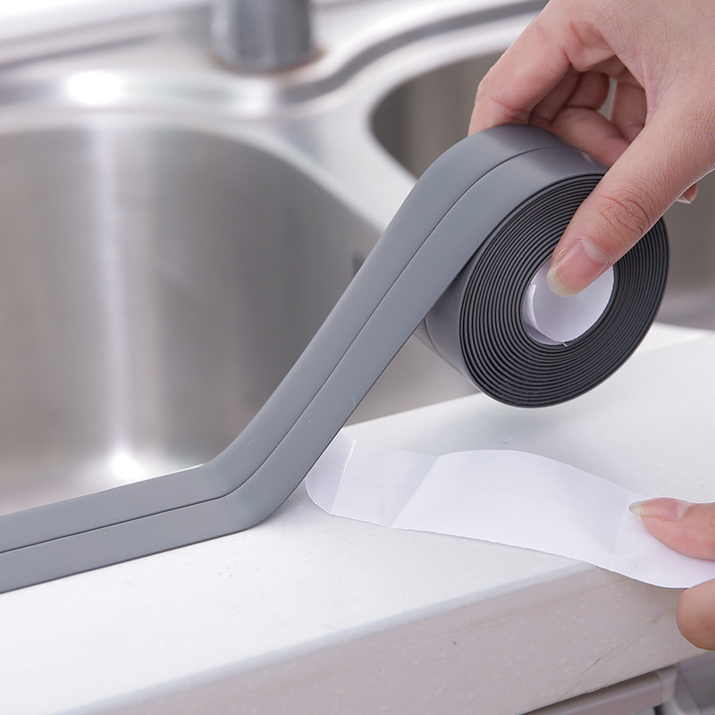 Kitchen and Bathroom Waterproof Tape Stove Corner Line Stickers Fissure Sealant Moisture-Proof Mildew Proof Sticker Sink Gap Seam Sealing Strip