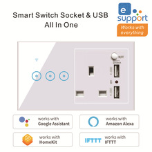 KINGART多功能App远程遥控WiFi智能开关插座USB一体墙壁开关面板