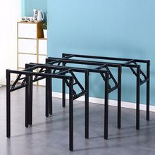 简易折叠桌架弹簧桌架白色桌腿单层支架黑色桌脚双层可折叠办公桌