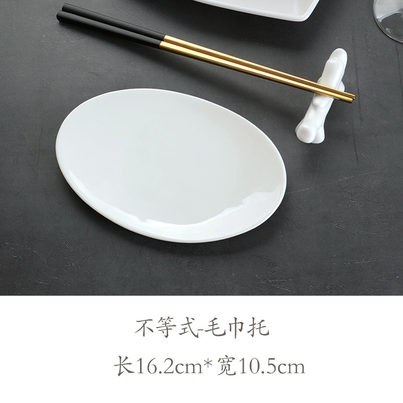 Factory Direct Sales Bone Porcelain Towel Tray Hotel Restaurant Table Ceramic Towel Dish Eating Dish Cold Dish Soap Dish Wholesale