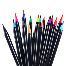 跨境20色套装儿童学生水彩书法彩色软头漫画插画软毛笔勾线水彩笔