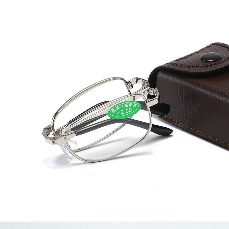 新款口袋折叠老花镜男女便携式超轻老花眼磁吸高清老人镜一件代发