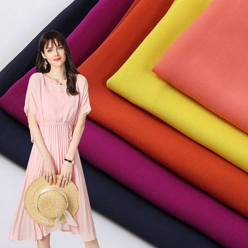 75d Pearl Chiffon Fabric Polyester Linen Lining Spring and Summer Hanfu Dress Material Headdress Skirt Lining