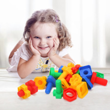 拧螺丝对对碰积木幼儿园宝宝早教塑料拼插螺母拆装配对组合玩具