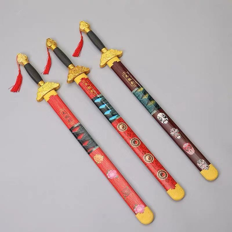 (Sword Collection) Children's Wooden Toy Samurai Sword Sword Qinglong Sword Scenic Area Temple Fair Stall Hot Sale Toys