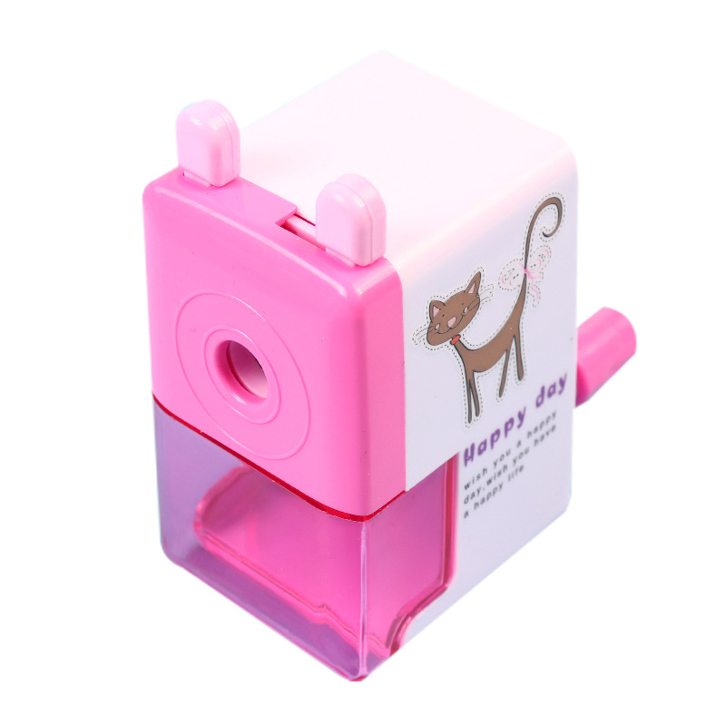 Cartoon Pencil Sharpener Pencil Shapper Creative Labor-Saving Single Hole Pencil Sharpener Hand Pencil Sharpener Boxed Student Stationery Wholesale