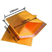 手机壳首饰快递包装袋牛皮纸黄色气泡信封 140X160mm 整箱750个
