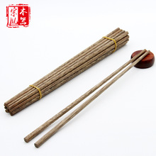 鸡翅木筷无漆无蜡木质木筷厨房家用红檀木筷木质1捆10双批发刻字